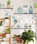 Image of Green Plant Leaves Wall Decals For Bedroom And Living Room Large 90cm By 180cm Mural Removable Sticker Set For Home Decor And Housewarming Gift Easy Peel And Repositionable For Quick Fresh Look.
