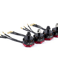RS2205 2300KV Brushless FPV Motor CW CCW for 3S to 4S LiPo drones with soldered 2mm banana plugs and cooling fins, multiple motors view