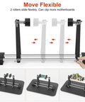 Beefy Heavy Duty Soldering Station With Magnetic PCB Holder and 5 LED Magnifier, showcasing flexible slide movement feature.