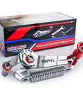Motorcycle Chain Slack Adjuster Tool with real time tension indicator in red handheld design