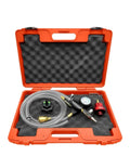 No Sweat Vacuum Coolant Refill Kit Compatible With Tesla Model S X 3 Y, orange case with tools and gauges for DIY fluid maintenance.