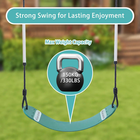 Two Pack Heavy Duty Swing Seat Supports 330 Pound Capacity For Backyard Garden And Playground EVA non-slip swing displayed