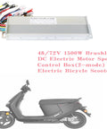 Dual Voltage 48V 72V 1500W Brushless DC Motor Controller For E-Bikes And Scooters, 2-Mode Square Wave Controller Replacement