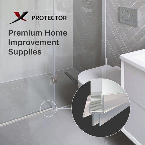 Shower Door Bottom Seal Self Adhesive Silicone Strip For All Door Thicknesses Creates A Tight Water Barrier Keeps Glass Dry
