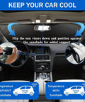 Angry Eyes Windshield Sun Shade For SUVs And Crossovers, 63 X 31.5 Inch Foldable Front Window Shade, UV Heat Protection installed in car.