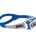 Swift RL Rechargeable Headlamp With Reactive Lighting Technology, 900 Lumens, Blue, side view on white background