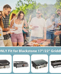 Group cooking on a Blackstone griddle using a Propane Adapter Hose With Regulator For Blackstone 17 And 22 Inch Griddles.