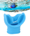 Silicone Mouthpiece For Snorkel And Regulator Replacement, Universal Comfort Bite, Blue Soft Food Grade Silicone, Easy On The Mouth