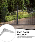 Heavy Duty Gate Hinge Set Four Pack 8 Inch Galvanized Iron Strap Hinges for Wooden Doors and Furniture Outdoor Gate Hardware for Fence and Shed Lightweight ABS Components Weatherproof on black metal gate