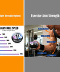 Grip Strength Gyro Ball Exerciser With LED Lights No Batteries Needed Portable Carry Bag For Wrist Forearm Strengthening And Hand Training Torque Ball For Fingers Grip Muscles And Arm Workout, adjustable speed chart and gym wrist exercise