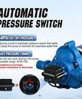 On Demand 110V RV Water Pump Diaphragm, 4 GPM 50 PSI Fresh Water Pump with automatic pressure switch and tuning features