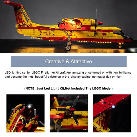 LED Light Kit For LEGO Technic Firefighter Aircraft 42152 Lights Only No Bricks Easy Install Creative Illumination Display