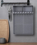 Griddle Mat For Outdoor Grills, Silicone Side Shelf Mat And Drip Pad, 16 By 11.5 Inches, Nonstick Barbecue Caddy in gray.