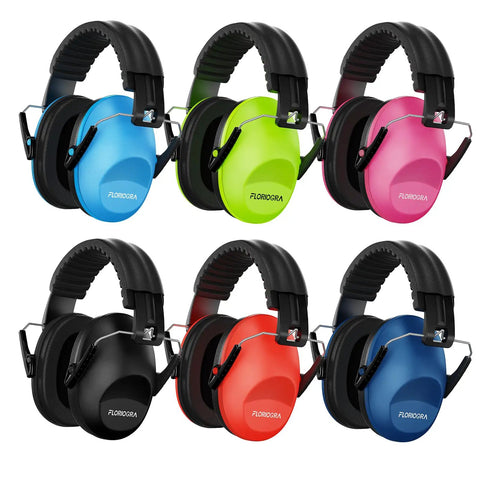 Six Pack Kids Noise Canceling Soundproof Headphones And Earmuffs Set Adjustable Kid Friendly Ear Protection multi-colored