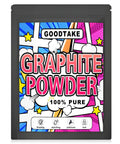 Bag labeled 'Graphite Powder 100% Pure' in colorful design, for drawing, sketching, lubricant, lock uses.