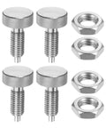 Four Pack Stainless Steel Spring Plunger Pins M12x1.75 Retractable Locating Pin For Heavy Duty Tooling And Slick Diy Fixes Rock Solid Industrial Hardware Worth Every Buck with nuts.