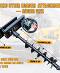 Heavy-Duty Auger Attachment For Mini Skid Steer Loader With 5.9 Inch And 7.87 Inch Drill Bits Hydraulic Post Hole Digger