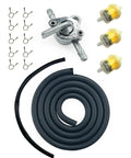 Three Sixteenth Inch Gas Fuel Line Hose With Inline Shut Off Valve Petcock And Filters Clamps For 50cc To 150cc ATVs Dirt Bikes