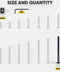 Rock Solid M6 X 80 Mm Hex Socket Cap Bolts With Barrel Nuts Knockout Grade Hardware Set detailed size chart for crib cot assembly.