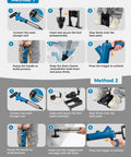 Instructions for using the Heavy Duty Air Toilet Plunger And Drain Auger Featuring A Smart Real Time Pressure Gauge.
