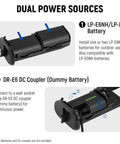 Dual power sources for Battery Grip Upgrade For BG R10 For Canon EOS R5 R5C R6 R6 Mark II Mirrorless Cameras Runs On LP E6 Series