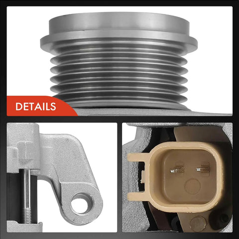 Beefed Up 160 Amp 12V Alternator Replacement For Jeep Cherokee 2014 To 2019 Compass Renegade Fiat 500X Chrysler detail views.