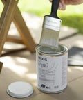 Top Shelf Exterior Wood Stain For Outdoor Decks And Patios Waterproof Sealant With Superior UV Resistance 500 Ml can with brush.