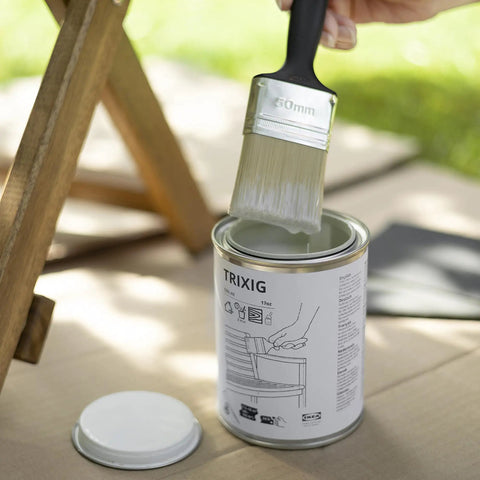Top Shelf Exterior Wood Stain For Outdoor Decks And Patios Waterproof Sealant With Superior UV Resistance 500 Ml can with brush.