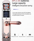Hella Secure Electronic Keypad Deadbolt With Keyless Entry Door Lock And Auto Lock showcasing battery compartment for 8 AA batteries.