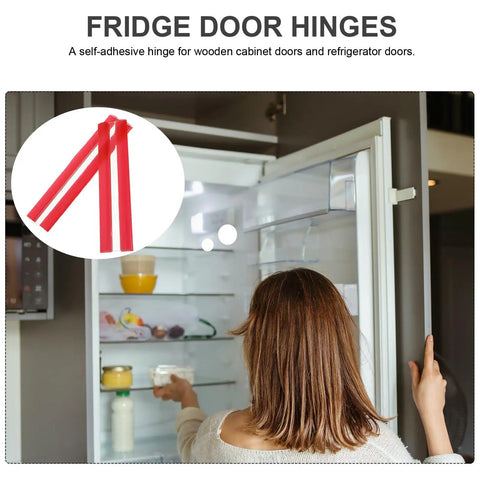 Self Adhesive Acrylic Continuous Hinges For Cabinets And Refrigerator Doors 150x33mm 2 Pack No Drill Easy Install Kitchen Hardware