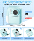 Kids Instant Print Camera 1080P Digital Camera With Built In Printer Shoot Photos And Videos Prints In Five Color Options Kid Friendly Easy To Use Perfect Gift For Young Photographers And Crafty Keepsakes On The Go, 3.9-inch mint camera