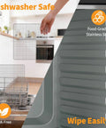 Top Shelf Eight Tray Stainless Steel Food Dehydrator With Kickin 500 Watt Electric Dryer showing dishwasher safe stainless trays.