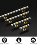 20 Pack 5 Inch Two Tone Brushed Nickel And Gold Cabinet Pulls Silver Cabinet Handles For Cabinets Modern Kitchen Hardware Closet