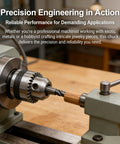 Mini Drill Chuck 0.6 To 6 Mm With M12 Thread, Carbon Steel Collet Chuck on lathe machine for precise metalworking