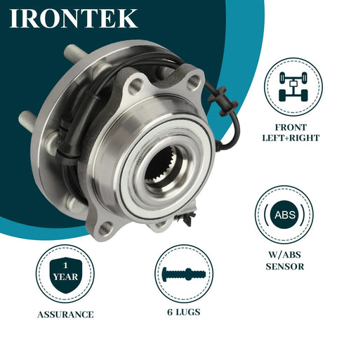 Beefy Front Wheel Bearing And Hub Assembly With ABS For Nissan Frontier Xterra Pathfinder And Suzuki Equator 4X4 6 Lug