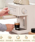 Touchscreen Espresso Coffee Machine Featuring Built In Milk Frother Semi Automatic Brewer And High Pressure Pump for single espresso shot.
