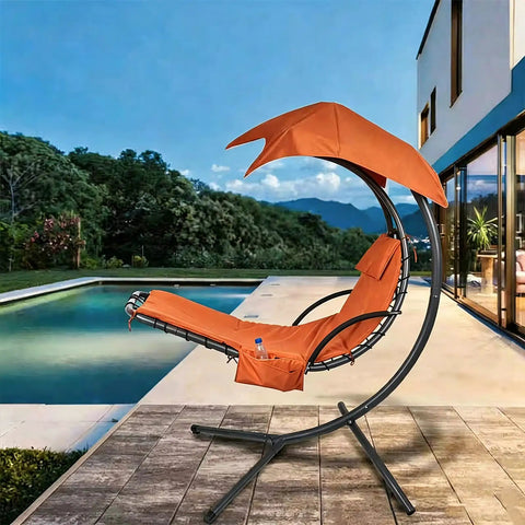 Replacement Cushion Cover For Hanging Lounge Chair And Outdoor Hammock Chair With Easy Zip And Secure Strap Outdoor