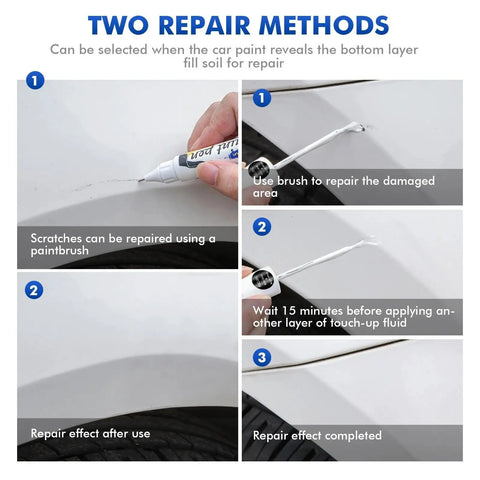 Anvil Jeep Touch Up Paint Kit For Wrangler Gladiator Renegade - DIY Scratch Repair guide with brush and pen method shown on vehicle