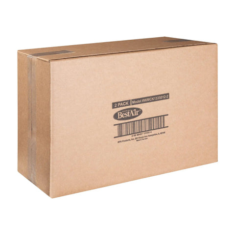 Cardboard box labeled with product model number BestAir highlighting packaging for shipments or storage.