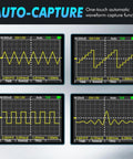 2 In 1 Portable Oscilloscope And Multimeter With 50Msps A D Sampling, showing auto waveform capture on LED screen