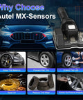 4 Pack TPMS Sensor MX Sensor 2 In 1 Dual Frequency 315MHz 433MHz Press In OE Level Programmable Tire Pressure Sensor With Rubber Valve Stem For TS508 TS408 TS608 MS906PRO TS on car wheel