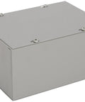Straight Up 16 Gauge Welded Steel Nema 1 Sheet Metal Junction Box In Gray, 8x6x4 inches, sturdy design, knockout free layout.