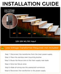 6 Pack 4 Inch Low Voltage Paver Lights for Outdoor Steps with Installation Guide and Transformer Requirements