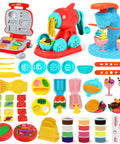 3 In 1 Dough Set With 59 Pieces For Kids Ages 3 And Up Ice Cream Maker Noodle Machine Burger Maker Kit with tools and dough.