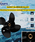 Upgraded Heavy Duty Aluminum Boat Propeller 14 1/4 X 19 Pitch Four Blade Right Hand Rotation For Yamaha Outboards 150 300 HP
