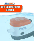 06 Series Automatic Submersible Bilge Pump 750 GPH 12V Three Quarter Inch Outlet Easy Install With Auto Float Switch
