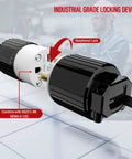 Built Tough Heavy Duty NEMA 6 15P Straight Blade Plug Connector 15 Amp 250 Volt 2 Pole 3 Wire Grounding UL Listed