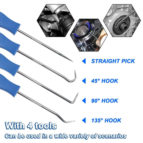 Four tools for 740 Piece Universal O Rings Set In 24 Sizes With 4 Tools For Faucet Plumbing Automotive Repair Nitrile Rubber O Ring Kit