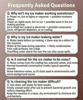 Frequently Asked Questions about the Self Cleaning Countertop Ice Maker Slams Out Bullet Ice In Six Minutes Whisper Quiet Operation.