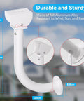 Solar Panel Wall Mount Bracket With 30cm L Shape Arm Fully Adjustable Tilt Head For Maximum Sun Easy Mount For Ring Arlo Eufy Wyze